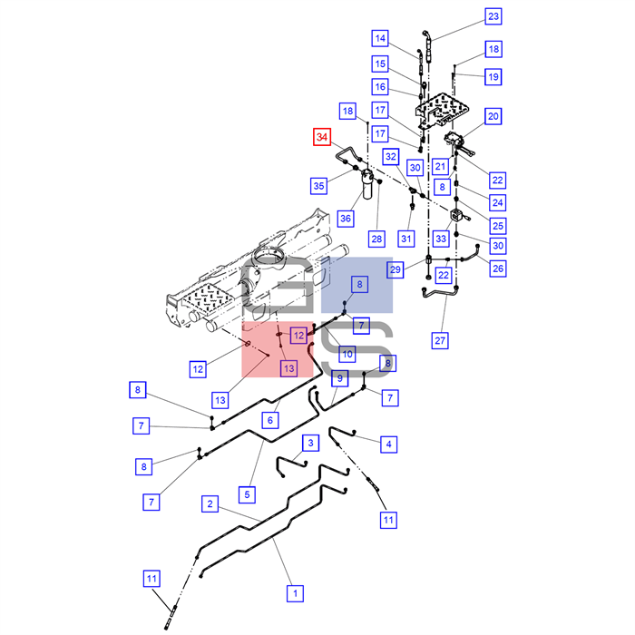 Трубопровод РМ_Е71022A зав. номер 0036---->0482* - фото 5823